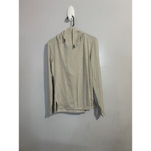 Fundamental Coast Beige Striped Cowl Neck Pullover Sweater Womens Size M